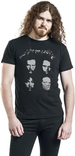 Vista 4 de Metallica T Shirt 4 Faces Band Logo Official Mens Black