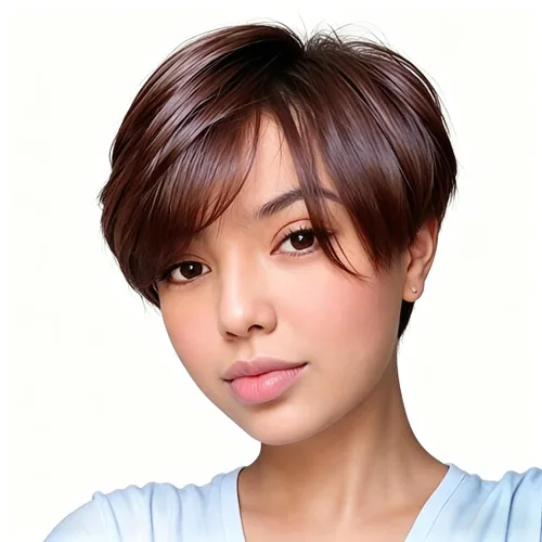 Vista 10 de Pelucas Honey Blonde sin pegamento para usar y quitar, pelucas de cabello humano cortas con corte Pixie para mujeres, peluca de cabello humano corta
