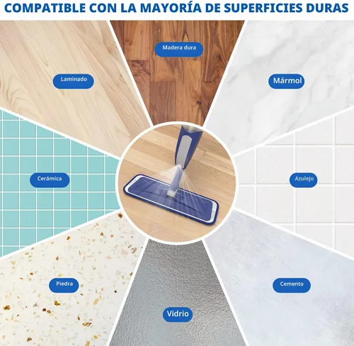 Vista 7 de BPAWA Trapeadores en aerosol para limpieza de pisos: mopa de microfibra