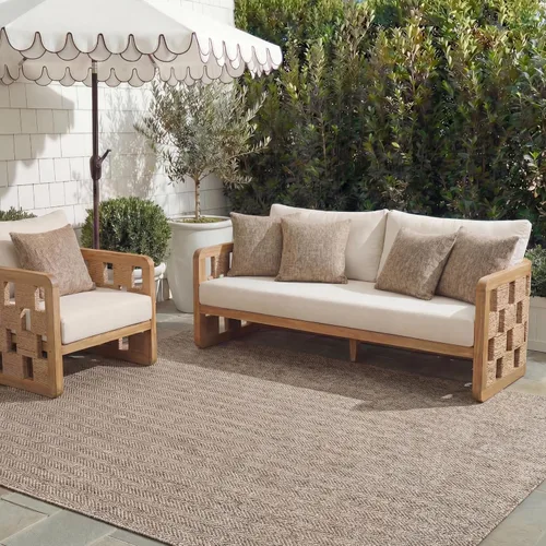 Vista 67 de Safavieh Colección Courtyard CY8022 Alfombra, 2 pies x 3 pulgadas x 5 pies, aguamarina y gris, impermeable, fácil de limpiar, sin pelusa