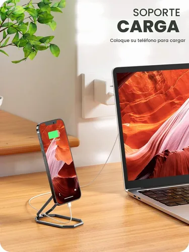 Vista 7 de A-LuGei Soporte de anillo de teléfono plegable y ajustable, agarres adhesivos para teléfono celular, soporte de patada para teléfono para Negro