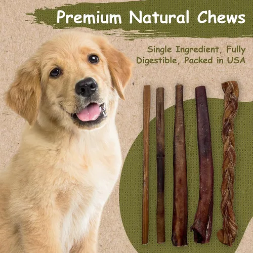 Vista 2 de Palitos masticables Bully estándar de 12 pulgadas por Top Dog Chews (paquete de 12)