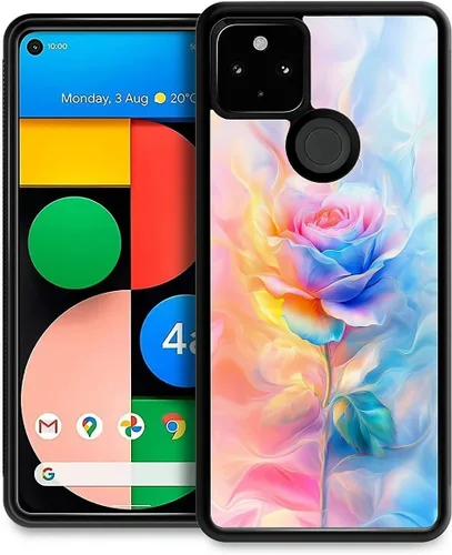 Vista 335 de Compatible con Google Pixel 4A 5G Mobile Case Creative Acrylic Back Panel Silicona Edge Case Slim Protección Especialmente para Google Pixel 4A 5G