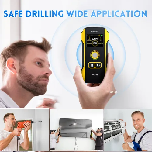 Vista 7 de Detector de Vigas de Pared FNIRSI - Detector electrónico de pernos FNIRSI actualizado WD-02 con pantalla TFT y chip HPC, escáner de pared