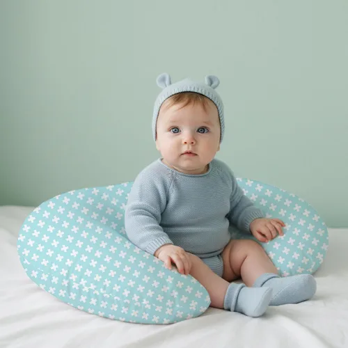 Vista 2 de Little Grape Land Juego de 2 fundas de almohada de algodón para lactancia, suaves y transpirables, extraíbles para almohadas de alimentación, fundas
