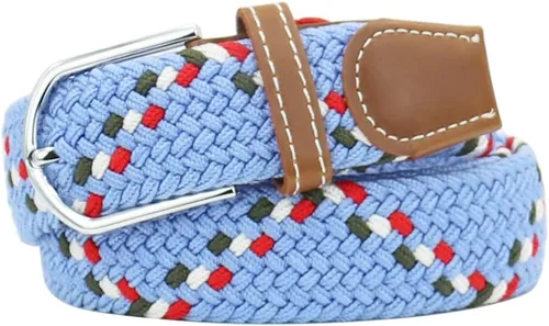 Vista 42 de Mixed Color Woven Stretch Braided Belts for Men and Women Fashion Elastic Belts