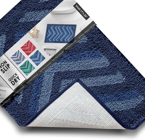 Vista 48 de Clara Clark Alfombras de baño, alfombras de baño ultra suaves y peludas - tapetes de baño para baño, lavable a máquina, base antideslizante de goma