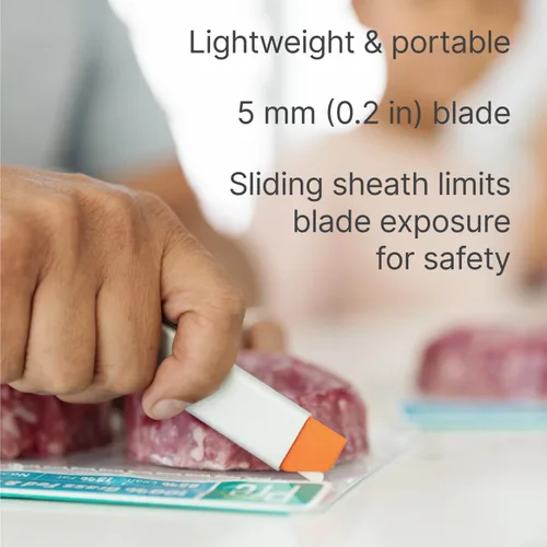 Vista 4 de Slice Carton Safe - Cortador de caja de cerámica, 1 paquete, gris + naranja