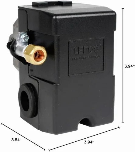 Vista 6 de Lefoo - compresor de aire de calidad, de presión, control 95-125 PSI 4 puerto con descargador LF10-4H-1-NPT1/4-95-125