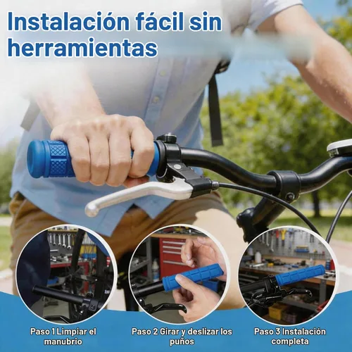 Vista 4 de 4 pares de manillar de bicicleta Agarraderas de seta para BMX/MTB/Road Mountain Bikes