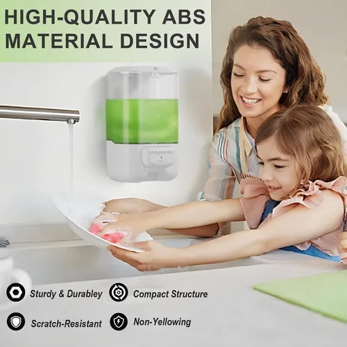 Vista 6 de Dispensador manual de jabón de manos para montaje en pared: dispensador de jabón líquido de 33.8 oz para contenedores de gel de cocina - Baño