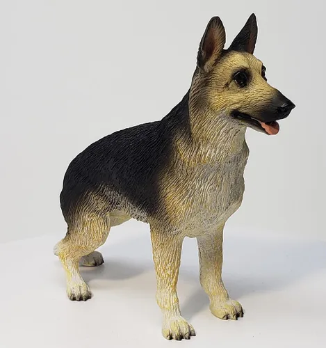Vista 7 de Conversation Concepts Figura pequeña de pastor alemán negro y plateado Black & Silver Miniature German Shepherd