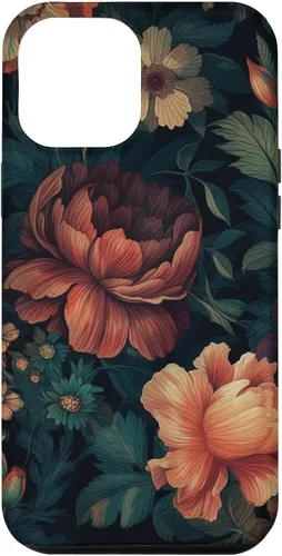 Vista 26 de Vintage Dark Flower Pattern Moody Floral Case for iPhone 17