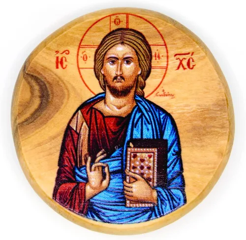 Vista 17 de Arcángel San Miguel, icono católico imán para nevera, madera de olivo, religiosa inspiradora religiosa, imanes de fe de Israel, hogar, cocina