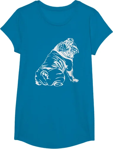 Vista 79 de Gracioso Bulldog Inglés playera perro Hund playera regalo, Azul (Heather blue)