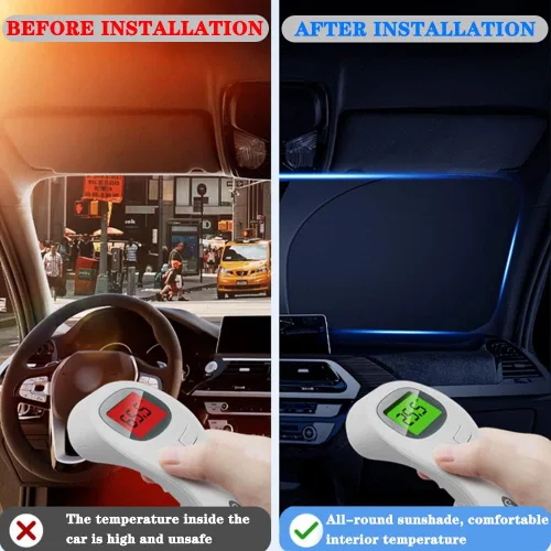 Vista 3 de Parasol para parabrisas de automóvil, ajuste personalizado para Jeep Compass 2007-2016, plegable, para ventana delantera, accesorios interiores