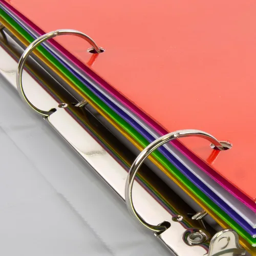 Vista 7 de BAZIC - Carpeta de papel con 2 bolsillos, cartera laminada metálica de 3 agujeros, soporte para carpetas de tamaño carta para oficina, organizador