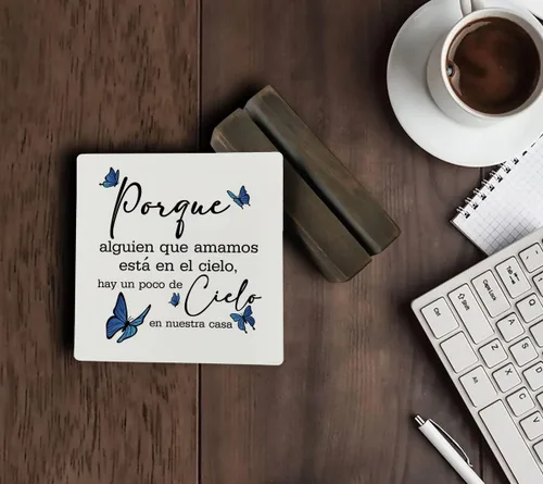 Vista 5 de Placa de madera de condolencia, regalo religioso español para la pérdida de un ser querido, soporte de madera, letrero de estilo español, regalo