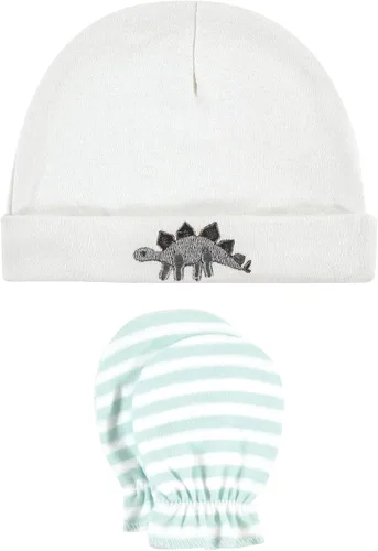 Vista 3 de Hudson Baby baby-girls Cotton Cap and Scratch Mitten Set