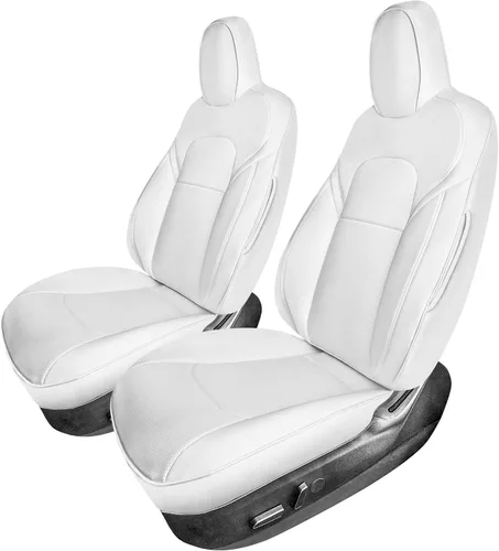 Vista 27 de FH Group Fundas de asiento de automóvil de ajuste personalizado hechas específicamente para Tesla Model Y Ultraflex 2020-2025, fundas de asiento
