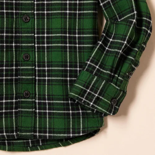 Vista 5 de Amazon Essentials Camisa de franela con botones para niños Verde