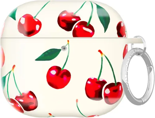 Vista 23 de VELVET CAVIAR Funda compatible con AirPods 4 con llavero, bonitas fundas protectoras duras de 4ª generación para mujer, diseño de lunares azules