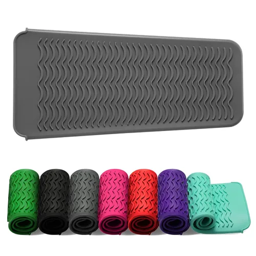 Vista 9 de ZAXOP - Funda de silicona resistente para plancha, rizador, herramientas calientes para el cabello (negro)