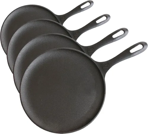 Vista 7 de Victoria - Sartén de hierro fundido tipo comal de 10.5 pulgadas con un mango largo, pre-curada con aceite de linaza, fabricada en Colombia