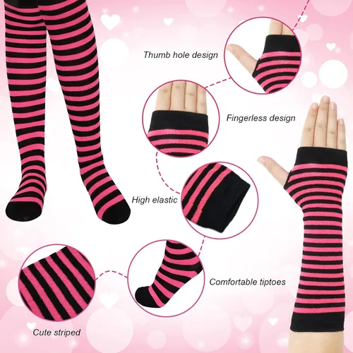 Vista 3 de Juego de 4 pares de calcetines largos a rayas para mujer
