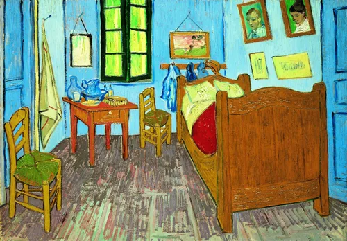 Vista 2 de Clementoni Colección 39616, Van Gogh Bedroom in Arles Museums Puzzle para niños y adultos - 1000 piezas, a partir de 10 años