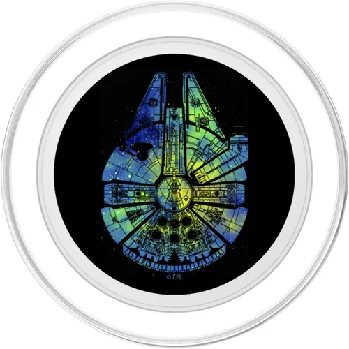 Vista 2 de Star Wars Millennium Falcon Tie Dye Galaxy Fill PopSockets PopGrip: agarre intercambiable para teléfonos y tabletas PopSockets MagSafe PopGrip