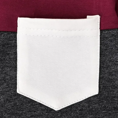 Vista 32 de Ropa de otoño e invierno para bebé, trajes de niño pequeño, sudadera de manga larga, sudadera de retazos y pantalones, 2 piezas, 12 meses a 5 años
