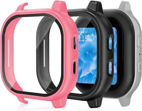 Vista 10 de Paquete de 2 accesorios Gabb Watch 3/3e - Funda protectora con protector de pantalla de vidrio templado integrado y cubierta rígida de policarbonato