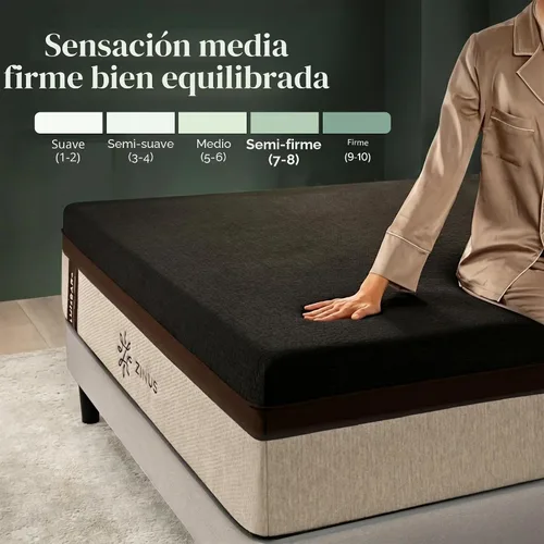 Vista 5 de Zinus Lumbar+ Colchón de espuma viscoelástica de alta calidad, 14 pulgadas, tamaño Queen, soporte lumbar, alivio de presión específico, gel