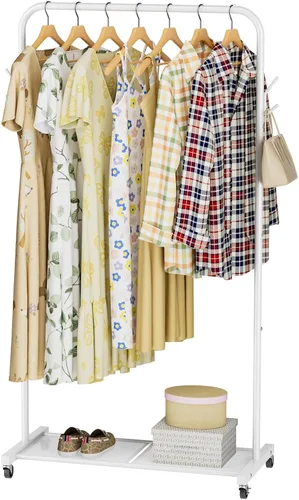 Vista 10 de SINGAYE Percheros de Ropa para Colgar Ropa Perchero Portátil Armario Perchero de Abrigos con Estantes Perchero de Alta Resistencia Soporte Colgador