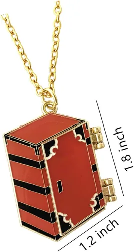 Vista 4 de DEZHAN Collar de anime Demon Slaye, colgante de metal de dibujos animados para niñas, mujeres y hombres, Zinc, No es una piedra preciosa