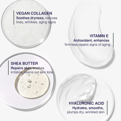 Vista 6 de Hidratante facial con colágeno y vitamina E, probado por dermatólogos, antienvejecimiento, cuidado de la piel coreano, hidrata, fortalece la barrera