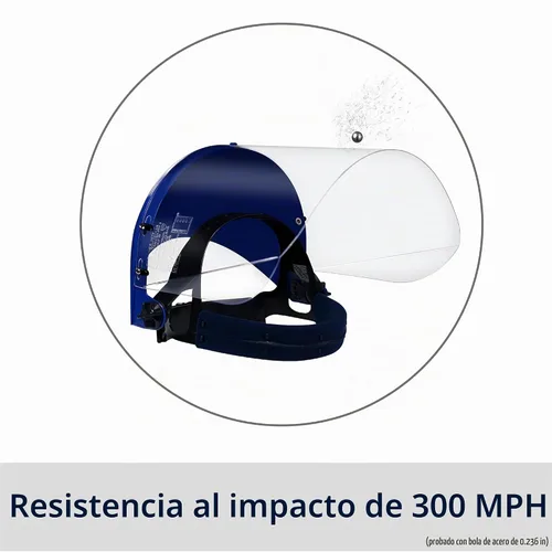 Vista 5 de Blue Eagle Viseras de repuesto para protector facial (FC48N) Transparente Sin bordes Policarbonato de grado de extrusión de alto impacto 3