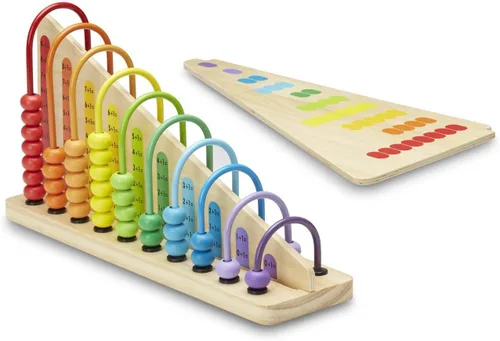 Vista 2 de Melissa & Doug Añadir y restar Abacus Bundle con 1 tema Compatible M&D Scratch Fun Mini Pad (09272)