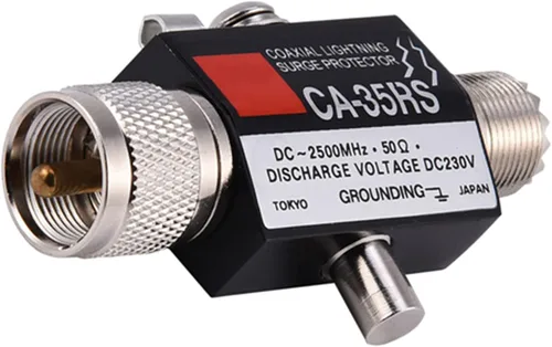 Vista 9 de Zerone Protector coaxial, pararrayos protector coaxial CA-35RS protector coaxial pararrayos macho a hembra UHF Conector