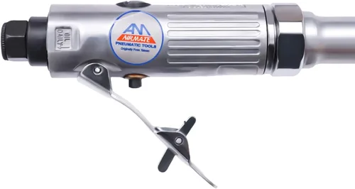Vista 6 de Amoladora angular de mango largo con entrada de aire de 1/4 "con cubierta de seguridad de metal 180, herramienta de molienda de cortador de aire