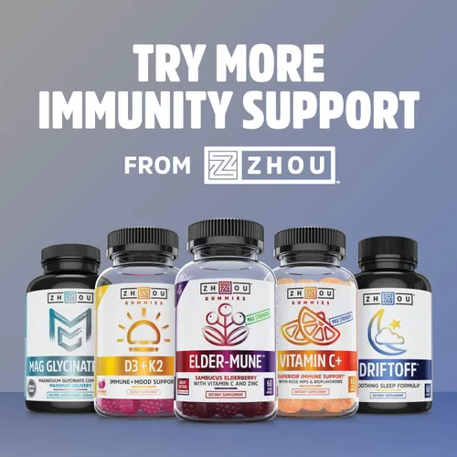 Vista 5 de Zhou Zinc Defender - Suplementos de zinc para hombres y mujeres, 30 mg por porción para la salud inmunológica y apoyo mineral, apoyo de vitamina B6
