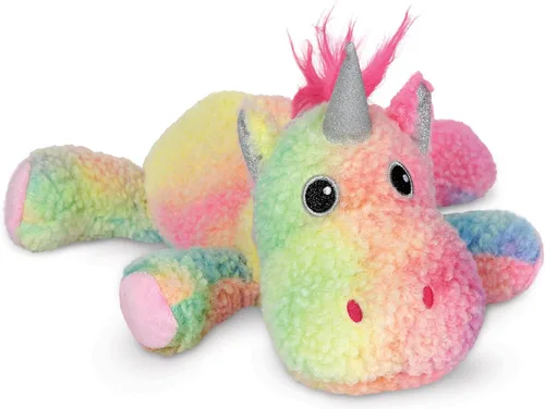 Vista 2 de iscream Rainbow Friends - Peluche de peluche de 10.5 pulgadas con purpurina y teñido anudado, unicornio acogedor con parte inferior pesada