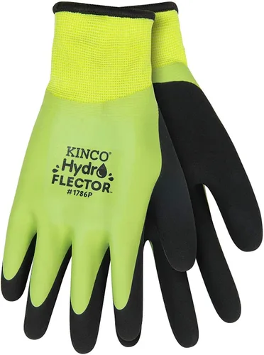 Vista 3 de Kinco - Guantes de trabajo impermeables con forro hidroflector de látex, extra cálidos, (1786P)