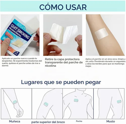 Vista 5 de Parches de nicotina para dejar de fumar, 21 mg Paso 1 Parches para dejar de fumar, ayudas para dejar de fumar que funcionan con 2 semanas, entregado