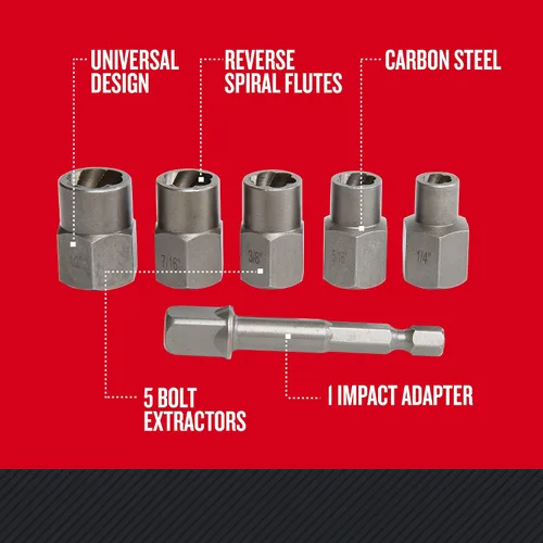 Vista 3 de CRAFTSMAN Extractor de tornillos, juego de 6 piezas (CMAT136)