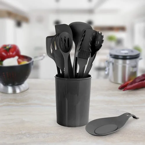 Vista 7 de Megachef Tool - Juego de utensilios de cocina, 12 piezas, color negro