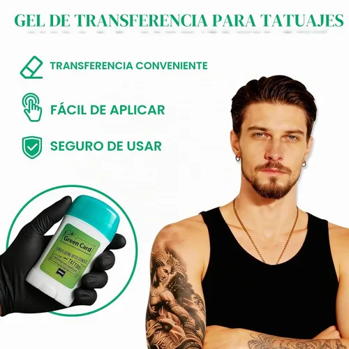Vista 3 de Gel de transferencia de tatuajes 3pcs profesional plantilla