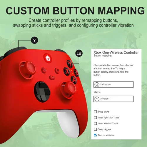 Vista 2 de NINIFEI For Xbox One Controller,Wireless Gaming Xbox Controller Compatible with Xbox Series XS, Xbox One, Windows PC,Red
