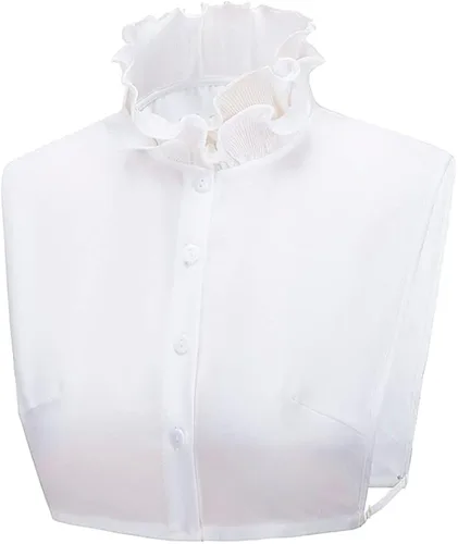 Vista 2 de Elegtiskas Cuello falso, desmontable, cuello de Dickey, media camisa, cuello falso, para mujer